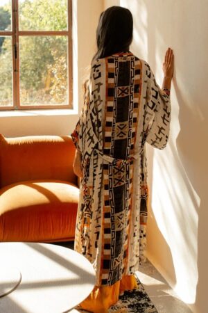 Khaki Beach Tunic Cover-up - Kimono Beachwear