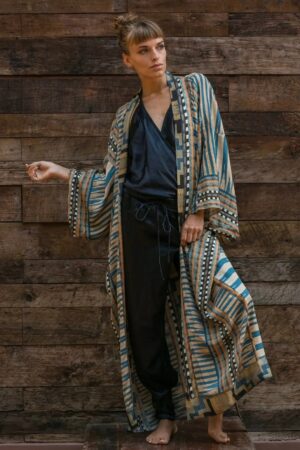 Blue Beach Tunic Cover-up - Kimono Beachwear