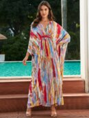 Classy Pink Kaftan Maxi Dress – Plus Size Beach Cover Up for Women