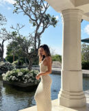 Women's Sexy Knit Mesh Maxi Beach Dress – V-Neck Cut Out