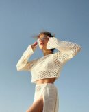 2-Piece Summer Beach Cover Up – One-Shoulder Top & Slit Skirt for Women