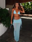2025 Summer Beachwear Set with Matching Skirt – 3-Pieces