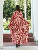 Red Boho Kaftan Dress – Beach Cover Up for Women