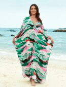 Boho Kaftan Maxi Dress – Plus Size Beach Cover Up for Women