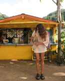 2025 Sexy V-Neck Beach Mini Dress – Hollow Out Knit Cover Up for Summer