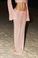 Long Sleeve Top & Beach Half Skirt Two-Piece Swimsuit Cover-Up